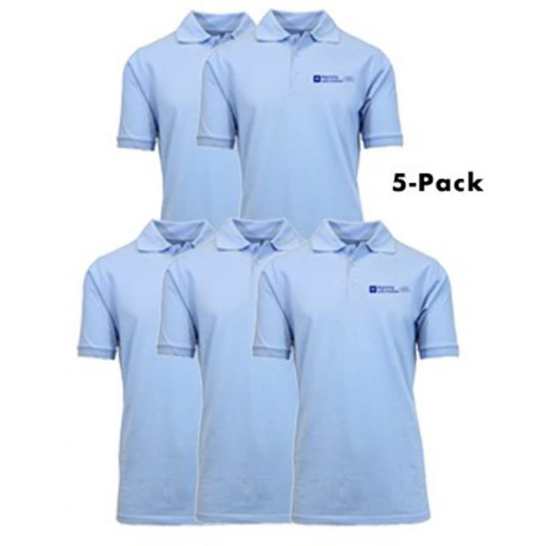 5 Pack Bwccs2 Light Blue Short Sleeve Polos The League Brand