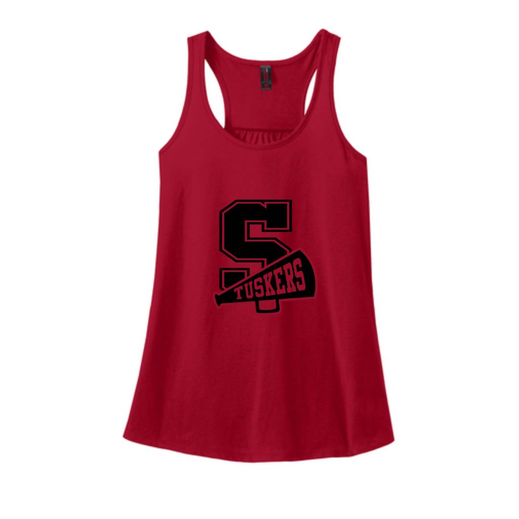 Somers Cheer Ladies Racer Back Tee – Red – The League Brand