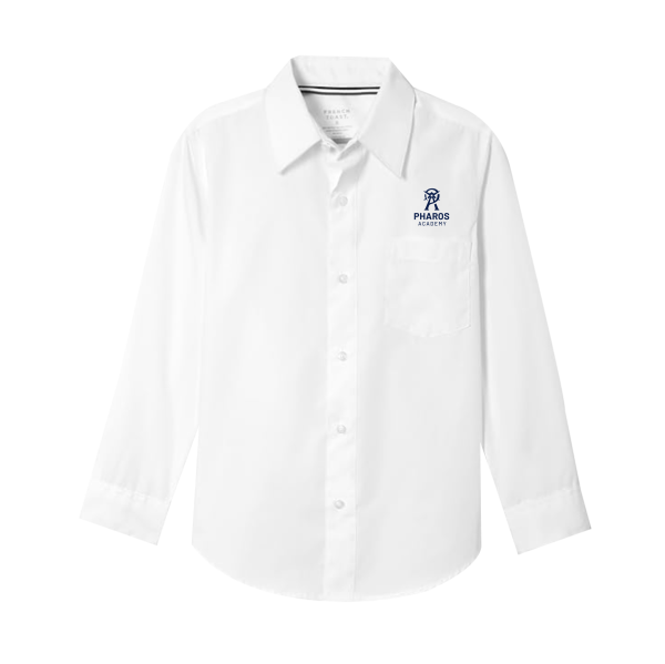 Pharos 9-12 White Long Sleeve Oxford