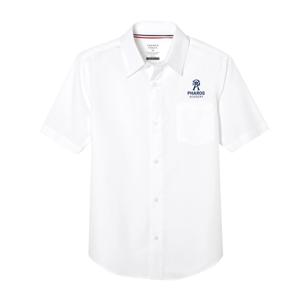 Pharos 9-12 White Short Sleeve Oxford
